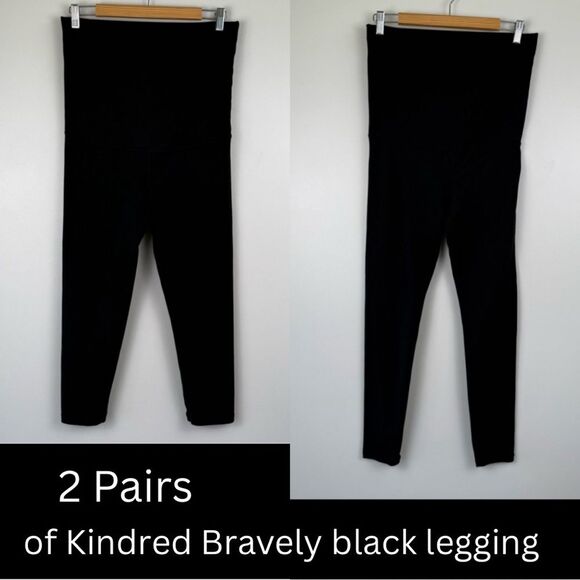 2 Kindred Bravely Louisa Maternity & Postpartum Legging Women's Size Large Black - Picture 1 of 11